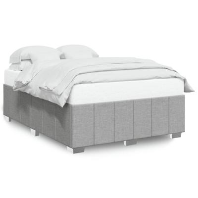 Bedframe zonder matras stof lichtgrijs 140x190 cm