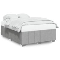 Bedframe zonder matras stof lichtgrijs 140x190 cm - thumbnail