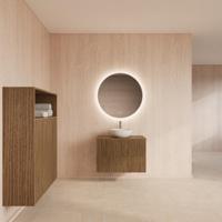 Badmeubelset Gliss Design Hybris Castle Brown 70 cm Met Waskom - thumbnail