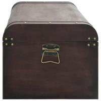 Schatkist met sloten 110x50x39,5 cm multiplex donkerbruin - thumbnail