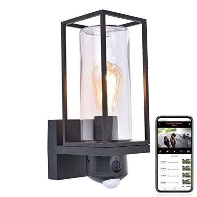 Buitenlamp camera Beveiliging &apos;Flair&apos; metaal glas zwart 32cm - thumbnail