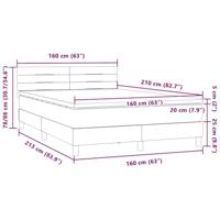 Boxspring met matras fluweel donkergroen 160x210 cm - thumbnail