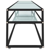 Tv-meubel 220x40x40,5 cm gehard glas witmarmerkleurig - thumbnail