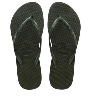 Havaianas Slim green olive Groen maat 3536