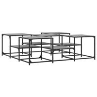 Salontafel 121x121x40 cm bewerkt hout grijs sonoma eikenkleurig - thumbnail