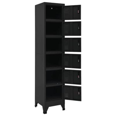 Lockerkast 38x40x180 cm staal zwart
