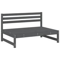 Tuinmiddenbanken 2 st 120x80 cm massief grenenhout grijs - thumbnail