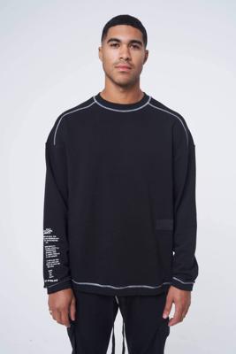 Couture Club Overlock Definition Branded Crewneck Heren Zwart - Maat XS - Kleur: Zwart | Soccerfanshop Couture Club Overlock Definition Branded Crewneck Heren Zwart - Maat XS - Kleur: Zwart | Soccerfanshop