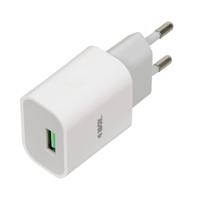 Netoplader iBOX C-41 USB 2A, 1 USB-poort, microUSB-kabel, Wit - thumbnail