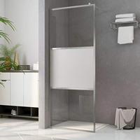 Inloopdouchewand halfmat 100x195 cm ESG-glas - thumbnail