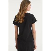 Anna van Toor T-shirt met all over print zwart - thumbnail