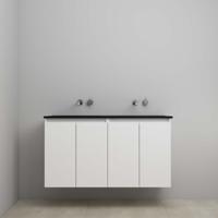 On-Line Onderkast - 120 cm - Bouwpakket - Greeploze Ladestructuur - Acryl Wastafel - zonder Kraangat - Hoogglans Wit - thumbnail