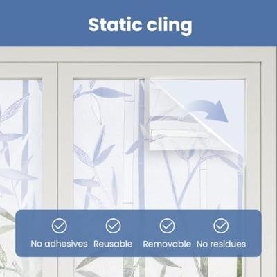 VidaXL Raamfolies 4 st mat bamboepatroon pvc