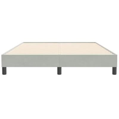 Boxspring zonder matras fluweel lichtgrijs 160x210 cm