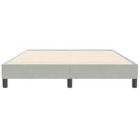 Boxspring zonder matras fluweel lichtgrijs 160x210 cm - thumbnail