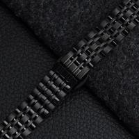 By Qubix - Metalen schakelbandje - Zwart - Compatible met Garmin Lily 2 - Compatible Garmin bandje - thumbnail