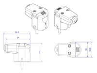 Bachmann 960.302 Haakse stekker met randaarde Polyamide 250 V Grijs-wit (RAL 7035) IP20 - thumbnail