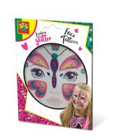 SES Creative Fashion Glitter Gezicht Tattoo Vlinder - thumbnail