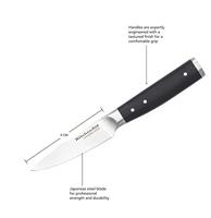 KitchenAid - Schilmes 9cm, Hoogwaardig Japans Koolstofstaal - Incl Hoe - thumbnail