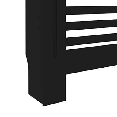 VidaXL Radiatorombouw 152x19x81,5 cm mdf zwart - thumbnail