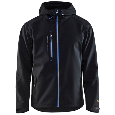 Blåkläder Softshell Jack 4949 | Zwart/Korenblauw | Maat M - 7330509459386