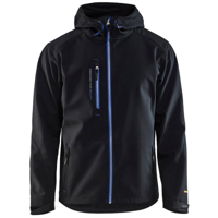 Blåkläder Softshell Jack 4949 | Zwart/Korenblauw | Maat M - 7330509459386 - thumbnail
