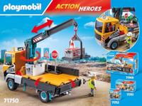 PLAYMOBIL Action Heroes vrachtwagen met kraan 71750 - thumbnail