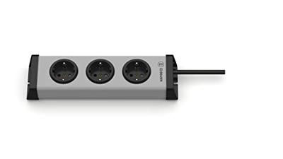 Ehmann 0200x00032303 Stekkerdoos zonder schakelaar Zilver, Zwart Randaarde stekker 1 stuk(s)