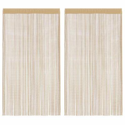 Draadgordijnen 140x250 cm beige 2 st