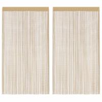 Draadgordijnen 140x250 cm beige 2 st - thumbnail