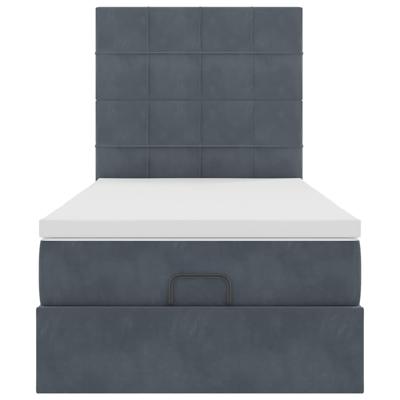 Ottoman bed met matrassen en LED's 140x200cm fluweel