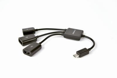 Micro USB hub voor smartphones/tablets Micro USB hub voor smartphones/tablets