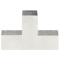 Paalverbindingen 4 st T-vorm 71x71 mm gegalvaniseerd metaal - thumbnail