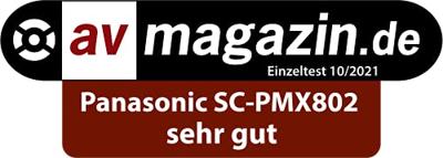 Panasonic SC-PMX802E-K Stereoset Air-play, Bluetooth, CD, DAB+, USB, WiFi, FM, AUX Spotify, Tidal, Deezer, Multiroom ondersteuning 2 x 60 W Zwart