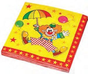 Servetten 33*33Cm Clown Servetten 33*33Cm Clown