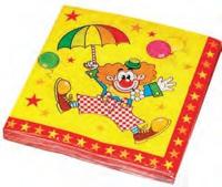 Servetten 33*33Cm Clown - thumbnail