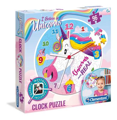 Clementoni Klokpuzzel I Believe In Unicorns 96 Stukjes