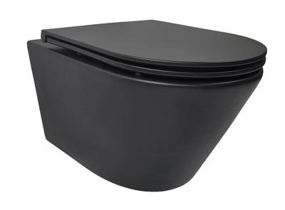 Wiesbaden Rimless Wandcloset Tornado Flush Mat Zwart Met Flatline Toiletzitting Softclose En Quick Release Mat Zwart Wiesbaden Rimless Wandcloset Tornado Flush Mat Zwart Met Flatline Toiletzitting Softclose En Quick Release Mat Zwart