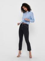 Only Onllecey Ls Knot Shirt Noos Wvn 15195910 Blouse Cloud Dancer Medium Blue - thumbnail