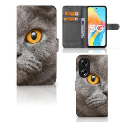 Telefoonhoesje | Met pasjeshouder | OPPO Reno8 T 5G Britse Korthaar Telefoonhoesje | Met pasjeshouder | OPPO Reno8 T 5G Britse Korthaar