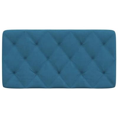 Hoofdbordkussen 100 cm fluweel blauw
