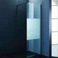 Douchewand BWS Athena 90x200 cm 8mm met Middenband NANO Coating - thumbnail