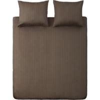 Ten Cate Katoen Satijnen Eenpersoons Dekbedovertrek Streep 140x200/220 cm Lichtgrijs - thumbnail