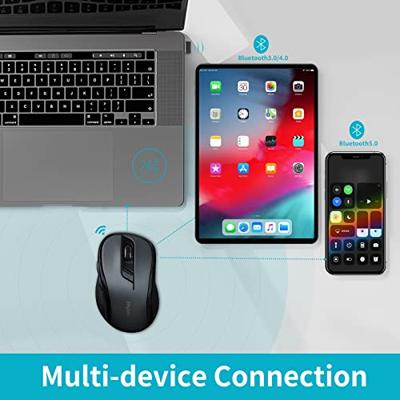 Rapoo M500 Silent Multi-mode Draadloze Muis Muis Zwart - thumbnail