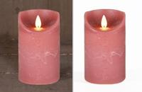 Kaars wax rustiek bewegende vlam 7,5x12,5 cm antiek roze b.o. Anna's Collection - Annas collection - thumbnail