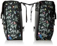 Basil wanderlust carry all bag - zwarte fietshandtas met kleurrijke vogelprint - thumbnail