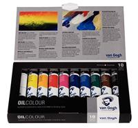 Bruynzeel Van gogh olieverf basisset met 10 kleuren in tubes van 20ml - thumbnail