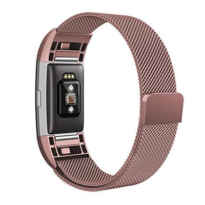 Fitbit Charge 2 milanese bandje - Maat: Large - Rosé goud Fitbit Charge 2 milanese bandje - Maat: Large - Rosé goud