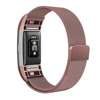 Fitbit Charge 2 milanese bandje - Maat: Large - Rosé goud - thumbnail