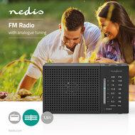 Nedis FM-Radio | Draagbaar Model | AM / FM | Analoog | 1.5 W | 1 stuks - RDFM1200BK RDFM1200BK - thumbnail